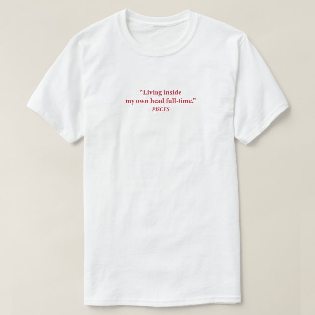 Fiskarna Rolig Dagdrömmare Zodiakst Shirt T (Design framsida)