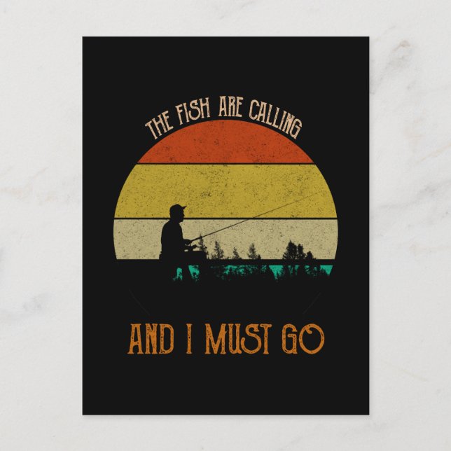 Fiskarna ropar och jag måste gå vykort (Framsida)