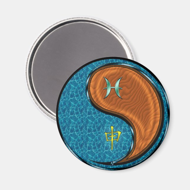 Fiskarna & Träapan Magnet (Front/Back)