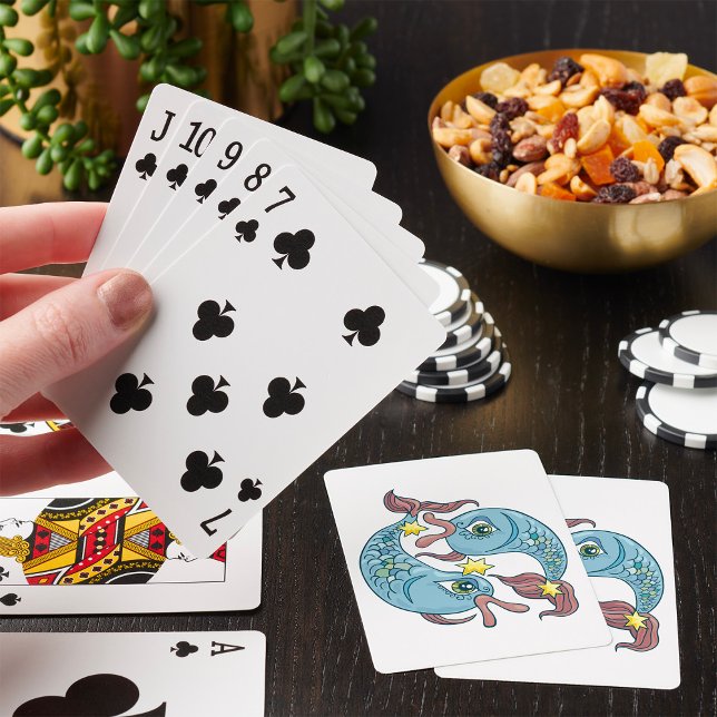Fiskarna Zodiak Fisk Celestial Astrologi Casinokort (Skapare uppladdad)
