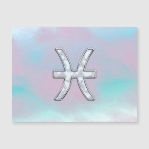 Fiskarna Zodiak Symbol Pastell Mother of Pearl sti