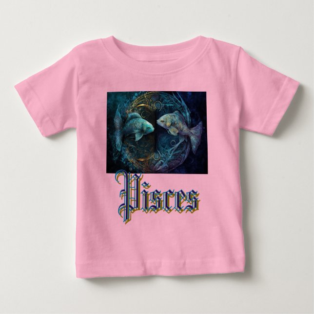 Fiskarna Zodiak T Shirt (Framsida)