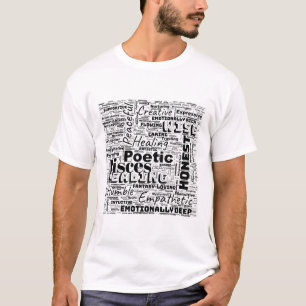 Fiskarna Zodiak Word Cloud Inspiration Mäns T Shirt