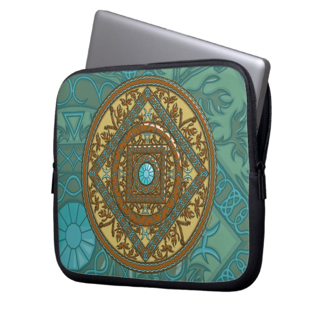 Fiskarnas Mandala-fodral för bärbar dator Laptop Sleeve (Framsidan Vänster)