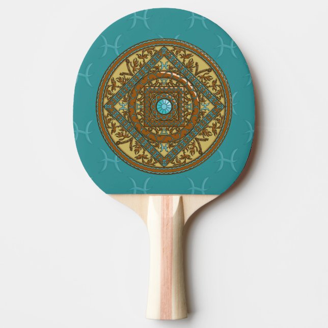 Fiskarnas Mandala Ping Pong Paddle Pingisracket (Framsidan)