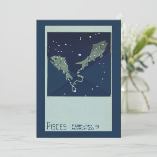 Fiskarnas stjärnbild Vintage Zodiak Astrologi