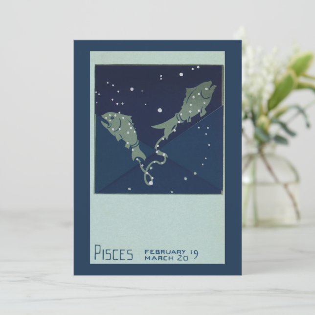 Fiskarnas stjärnbild Vintage Zodiak Astrologi (Stående Fram)