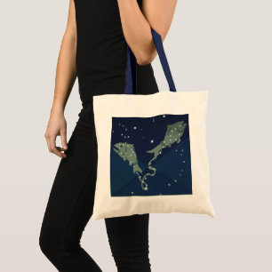 Fiskarnas stjärnbild Vintage Zodiak Astrologi Tygkasse