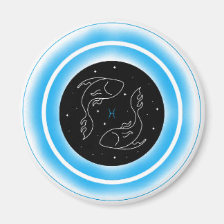 Fiskarnas symbol – Minimalt astrologiskt emblem Magnet