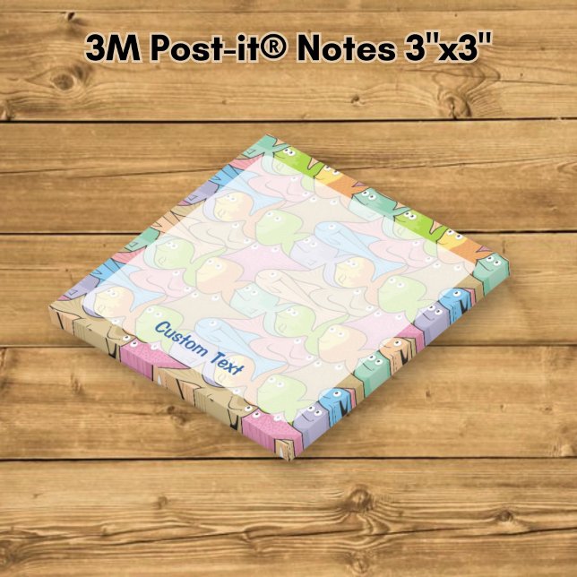Fiskarserieteckning Post-it Block (Skapare uppladdad)