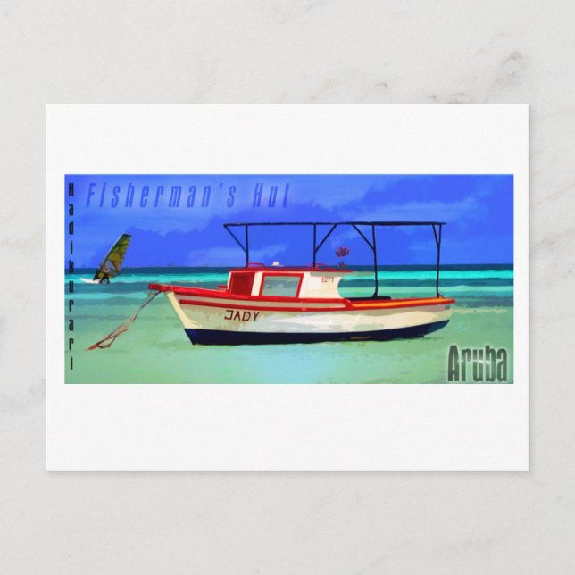 Fiskarstuga Aruba Vykort (Framsida)