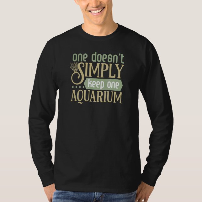 Fiskart Fiskens Tank Aquarium T Shirt (Framsida)