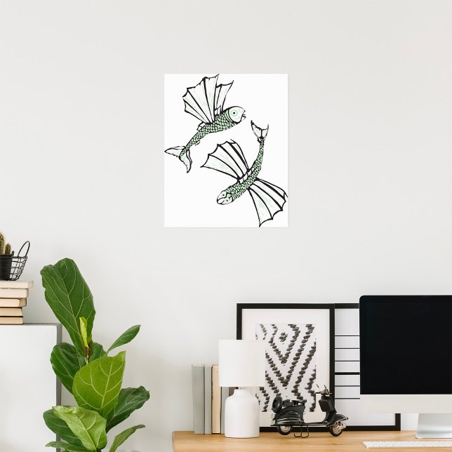 Fiskart i Hand plockade Poster (Skapare uppladdad)