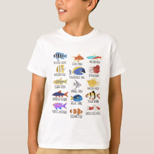 Fiskarter av sötvattensfiskare t shirt