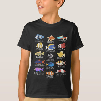 Fiskarter av sötvattensfiskare t shirt