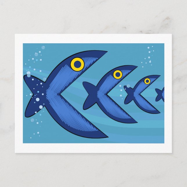 Fiskätfisk Vykort (Framsida)