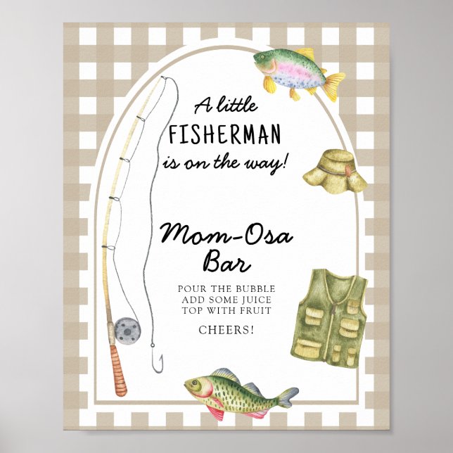 Fiskbaby shower - Momosa bar Poster (Framsidan)