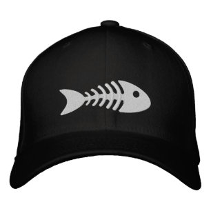 Fiskben Broderad Keps