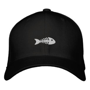 Fiskben Broderad Keps