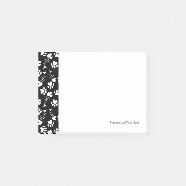 fiskbenkatttryck mönster post-it block (Framsida)