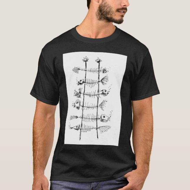 Fiskbensstege T Shirt (Framsida)