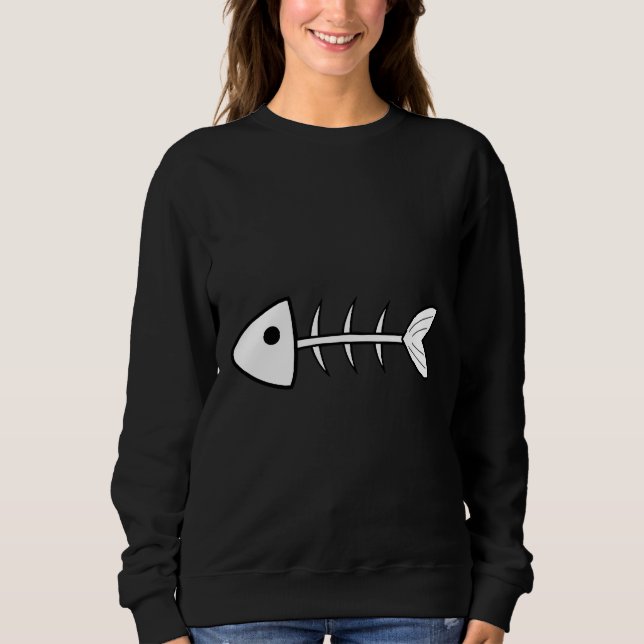 Fiskbenvit T Shirt (Framsida)