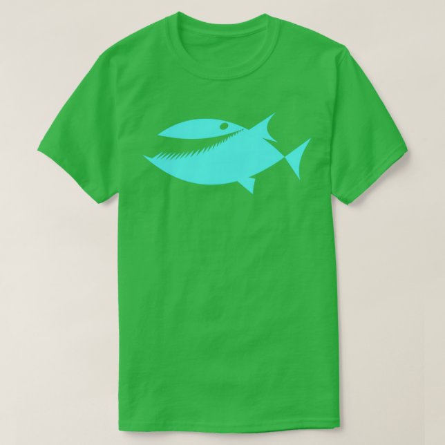 Fiskblått T Shirt (Design framsida)