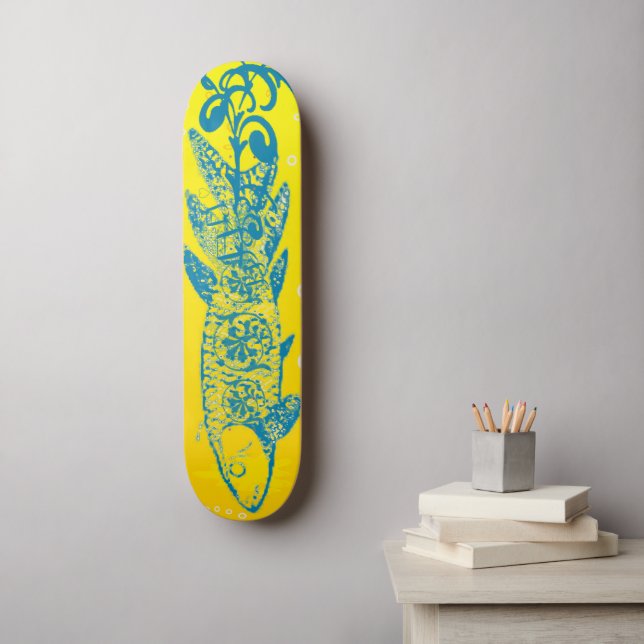 FiskBone Skateboard Bräda 19,5 Cm (Väggkonst)
