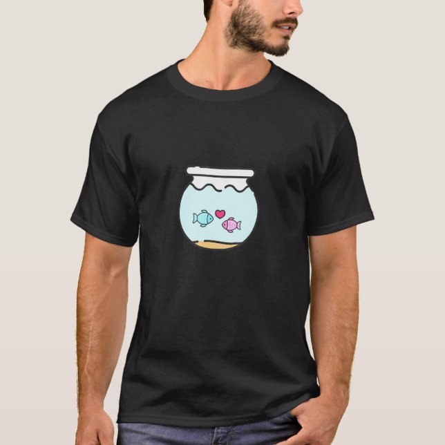 Fiskbowl Akvarium T Shirt (Framsida)