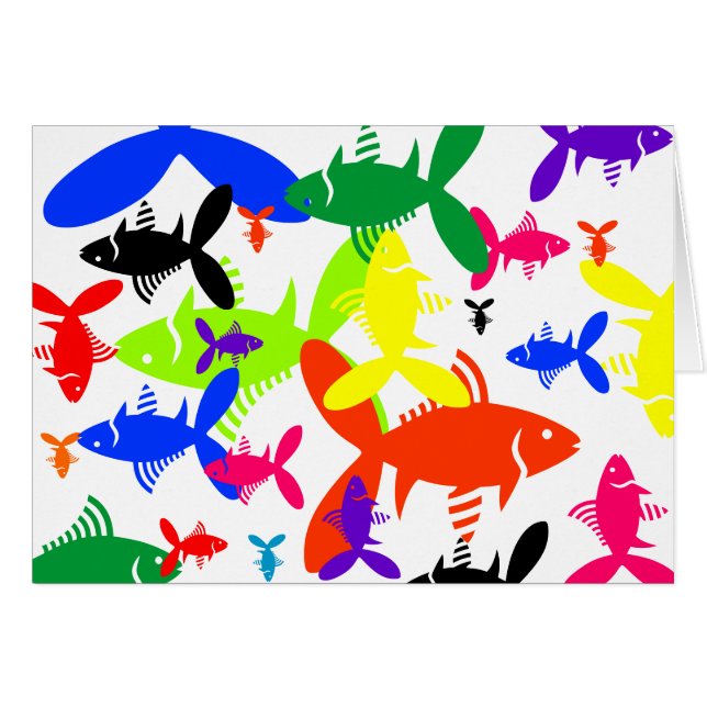 FiskCollage Hälsningskort (Framsidan Horizontal)