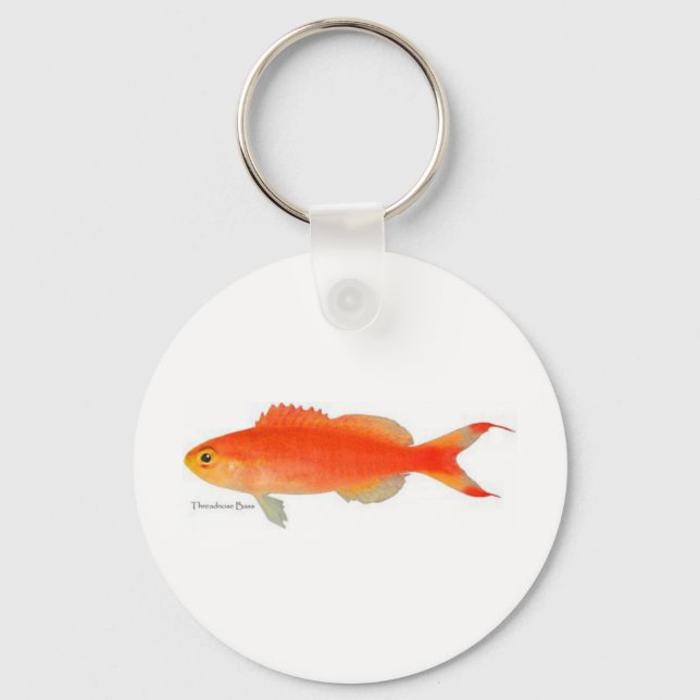 Fiskdesign i guld nyckelring (Framsida)