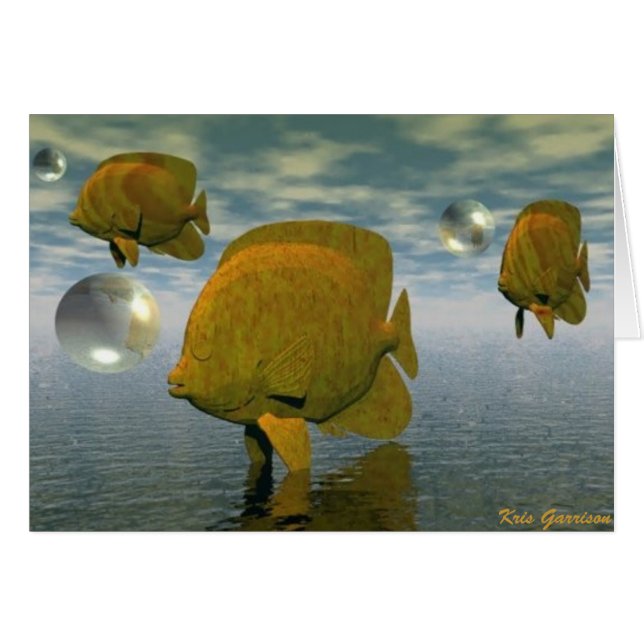 Fiskdrömmar Hälsningskort (Framsidan Horizontal)