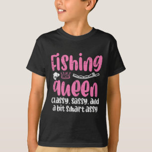 Fiskdrottning Cly Sy Smart Kul Fiskare Fiskare Kvi T Shirt