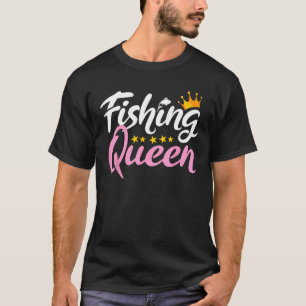 Fiskdrottning Rollig Fiskare Akvatisk Entusiast Kv T Shirt