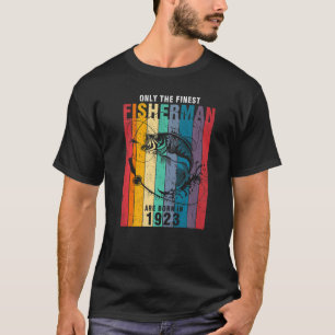 Fiske 1923 99:e födelsedagen 96 år gammal fiskare t shirt