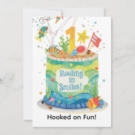 Fiske 1:a födelsedag - inbjudan till små fiskare