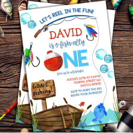 Fiske 1:a födelsedag: o-fish-ally inbjudningar