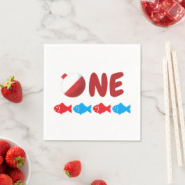 Fiske 1:a födelsedag pappersservett