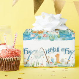 Fiske 1:a födelsedagen med kummel presentpapper