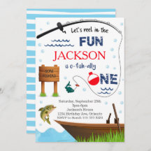 Fiske 1:a födelsedagen O-Fish-Ally 1 Inbjudan