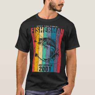 Fiske 2001 21:a födelsedagen 96 år gammal fiskare t shirt