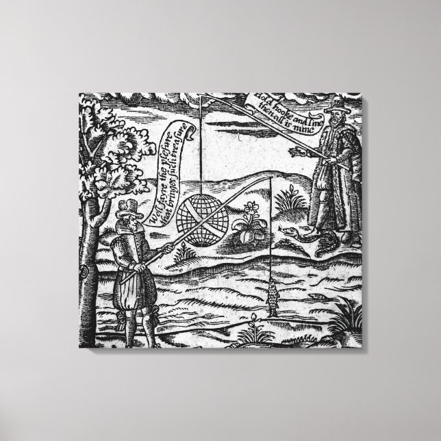 Fiske, "A Bok Roxburghe Ballads" Canvastryck (Framsida)