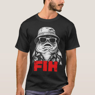 Fiske “Fih†Roligt Distressed Fiskare Meme T Shirt
