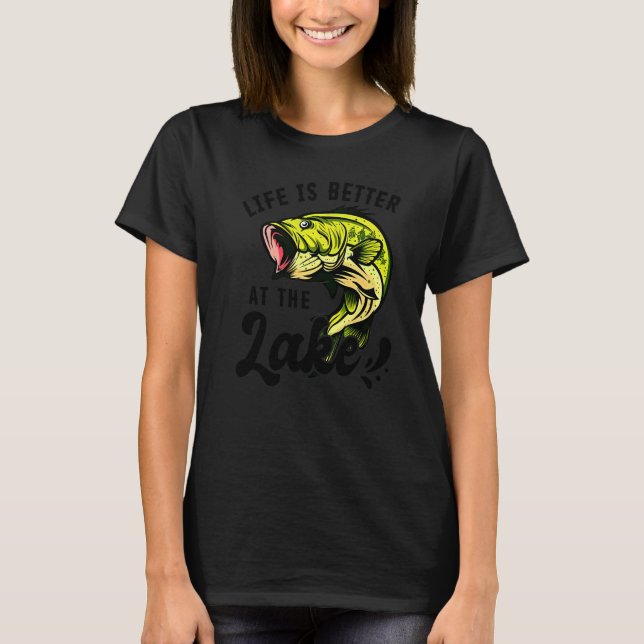 Fiske Abborre Vid Sjön T Shirt (Framsida)