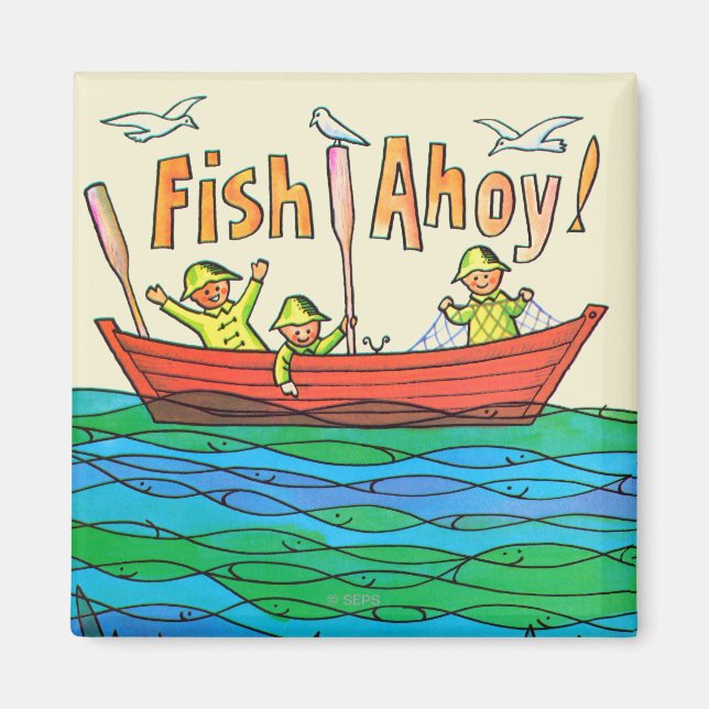 Fiske Ahoy! Magnet (Framsidan)