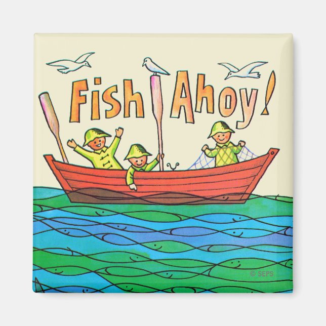 Fiske Ahoy! Magnet (Framsidan)