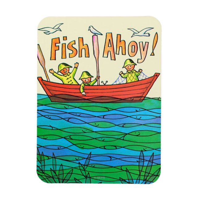 Fiske Ahoy! Magnet (Vertikal)