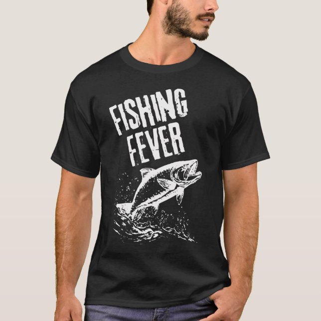 Fiske Alltid stora vågor träd T Shirt (Framsida)