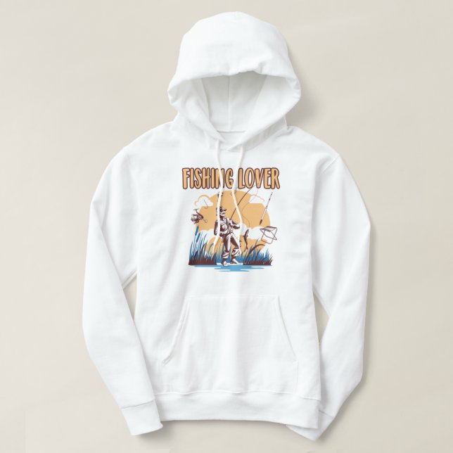 Fiske Älskare_023 Hoodie (Design framsida)