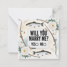 Fiske Älskare Hälsning Lycklig Bröllop Anteckningskort